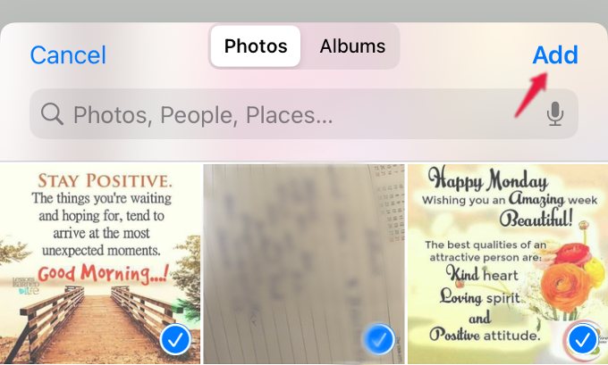 add photos for gif conversion iphone