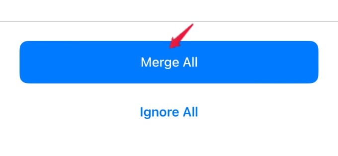 merge duplicate contacts iphone