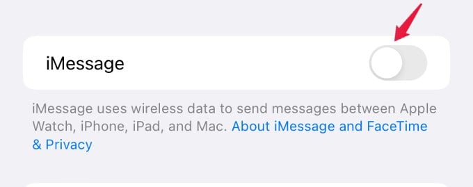 Disable iMessage iPhone