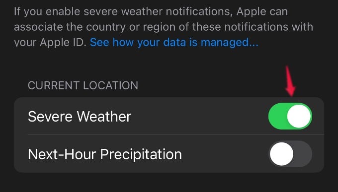 How to Enable Severe Weather Alert on iPhone - 64