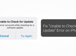 Fix “Unable to Check for Update” Error on iPhone