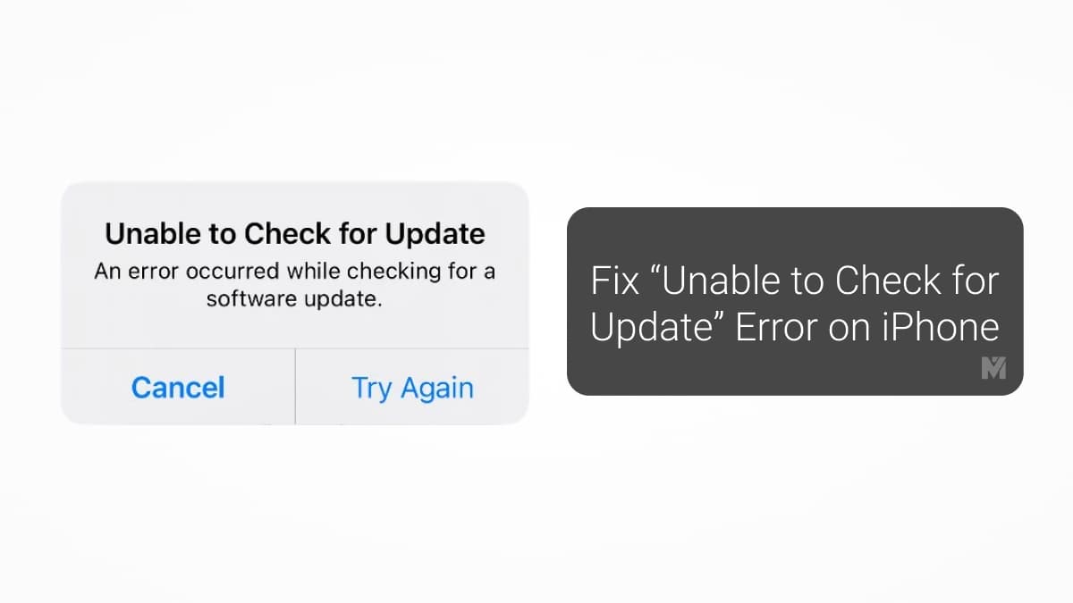 How to Fix Unable to Check for Update Error on iPhone MashTips
