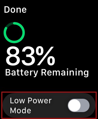 Low power mode apple watch