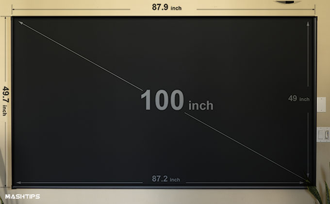 Wemax Nova 4K Laser Projector Screen Dimensions