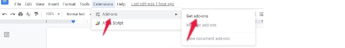 get addons for google docs
