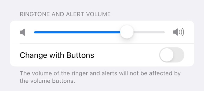 ringtone and alert volume iphone