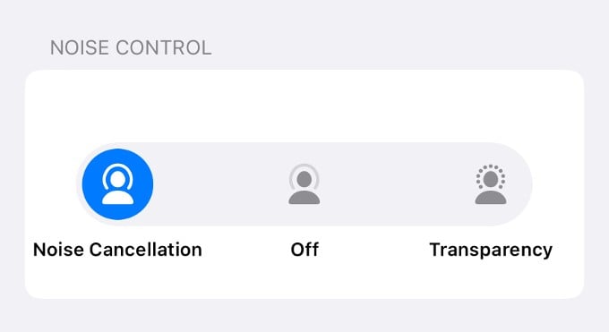 AirPods Noise Control iPhone