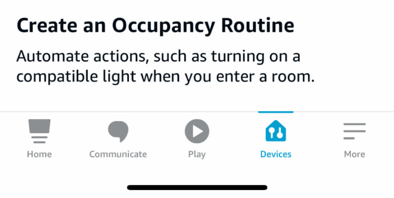 Alexa Occupancy Routine