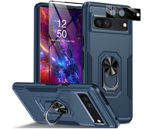 Goldju Pixel 7 Case with Screen Protector