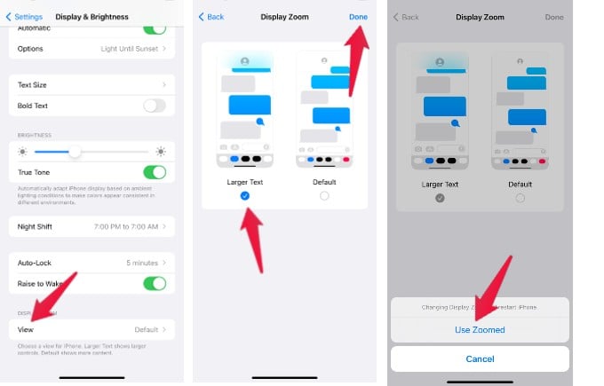 Increase Keyboard Size Using Display Zoom iPhone
