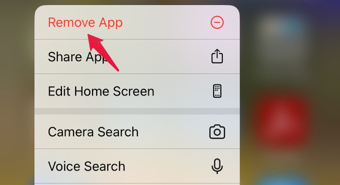 Pop Up Menu Long Tap Apps Home Screen iPhone