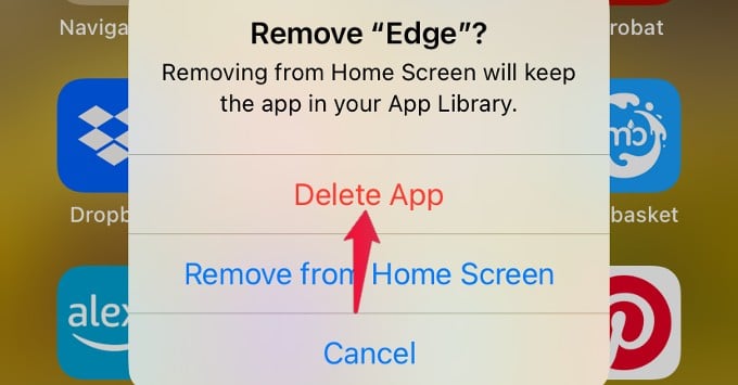 Remove App Pop Up Screen iPhone