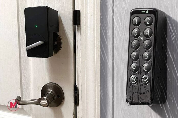 The SwitchBot Lock and Keypad Touch is possibly your best option