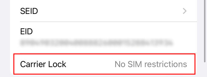 iPhone Carrier Lock Status