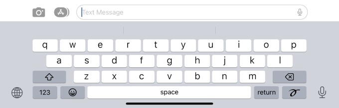 iPhone Keyboard Landscape Mode