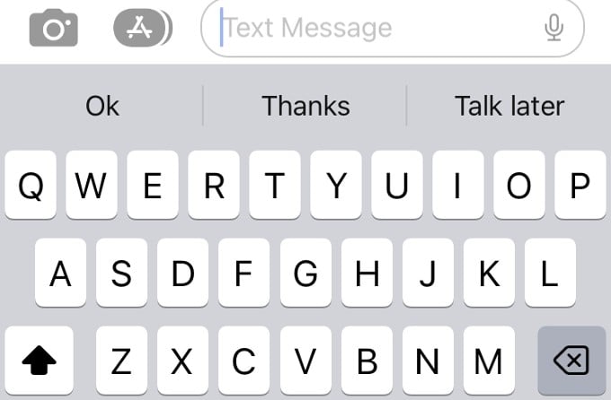 iPhone Keyboard Showing Uppercase