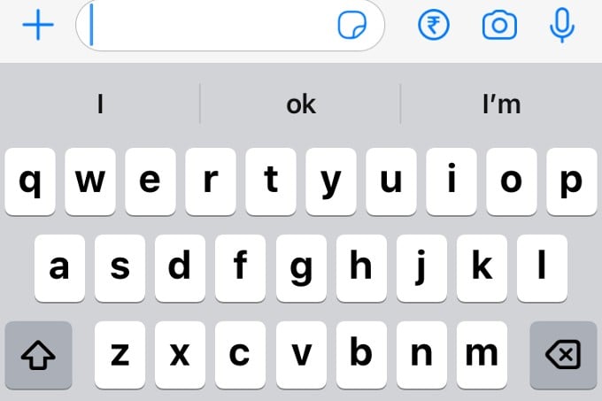 iPhone Keyboard in Bold Text