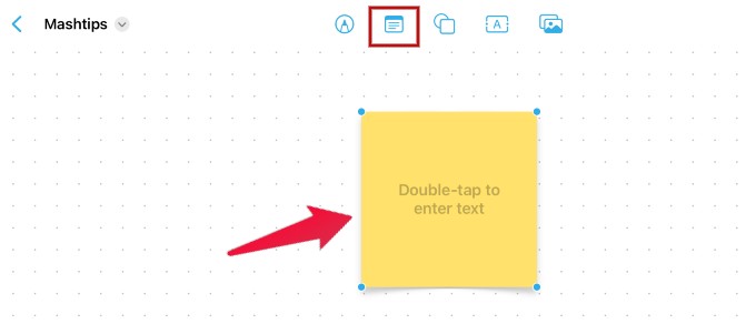 Add Sticky Notes Freeform App iPad