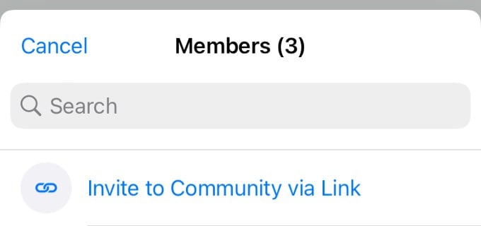 Invite Link for WhatsApp Community iPhone