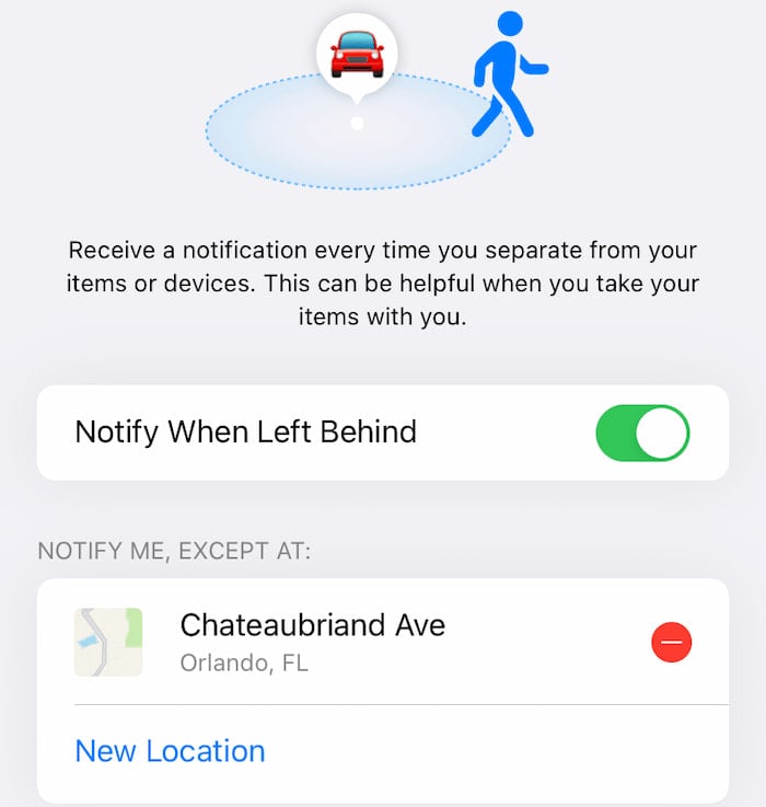 Add Trusted Locations for Notify Left Behind