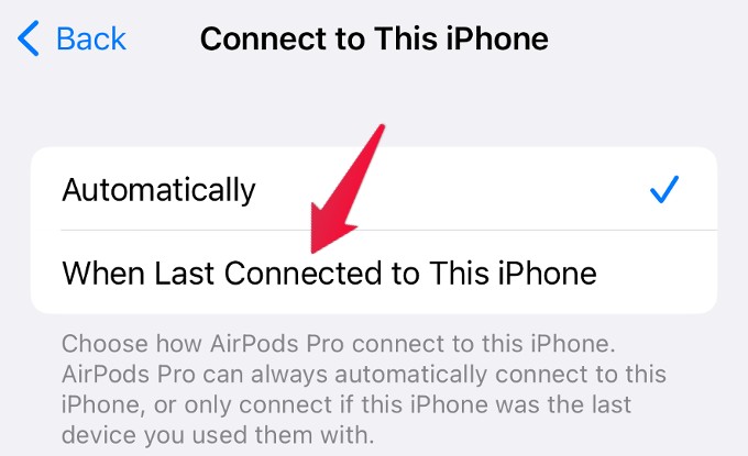 Prevent Automatic Switching AirPods Setting iPhone