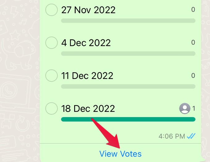 View Votes WhatsApp Poll