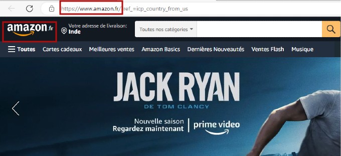 Amazon Website Changed to Another Country