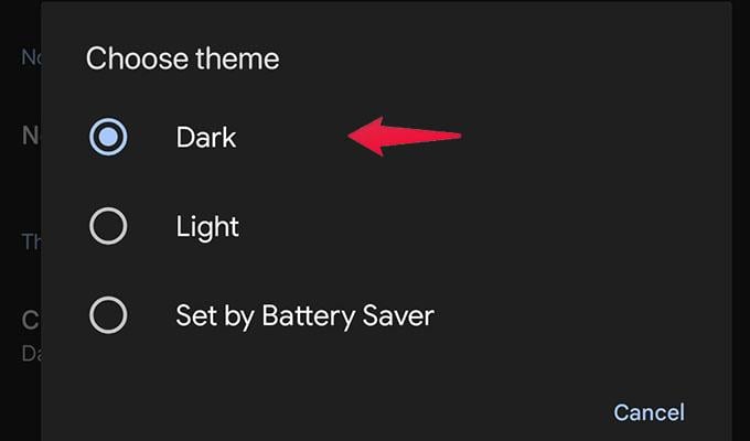 Enable Dark Mode