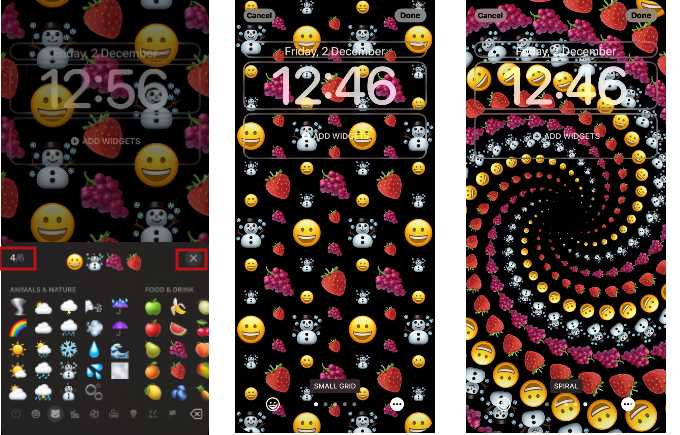 Lock Screen Wallpaper Emoji Size Customization iPhone