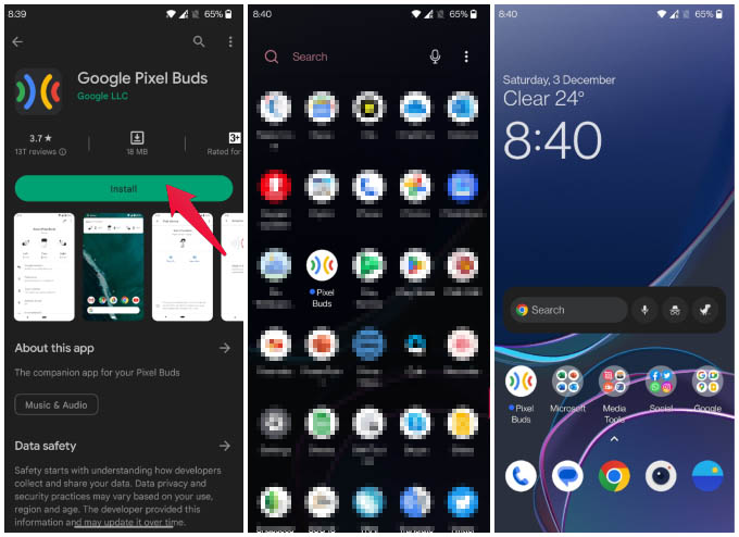 How to Add Google Pixel Buds App on Home Screen - 93