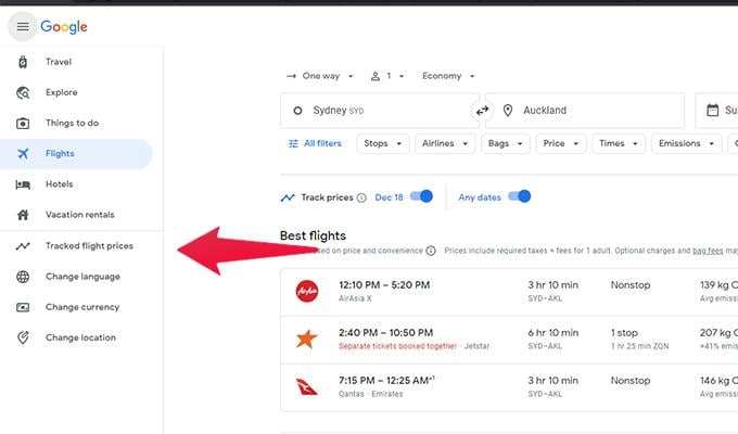 Set Price Alerts in Google Flights to Get Best Price for Next Trip - 9