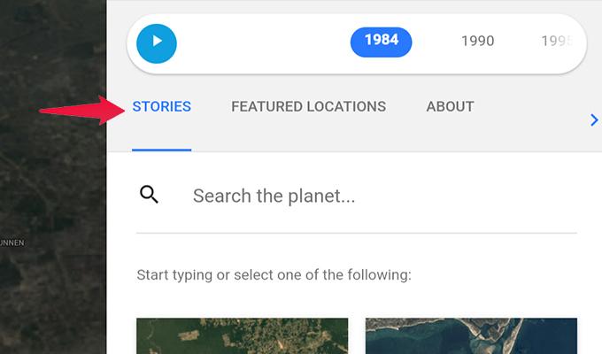 Stories Google Earth App