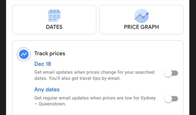 Set Price Alerts in Google Flights to Get Best Price for Next Trip - 91