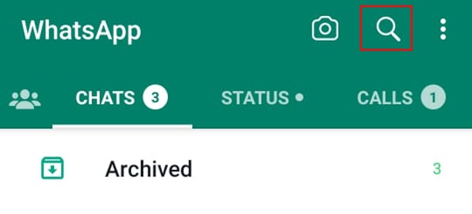 WhatsApp Search Icon Android