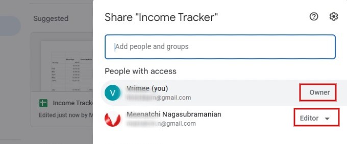 Google Sheet Transfer of Ownership Success