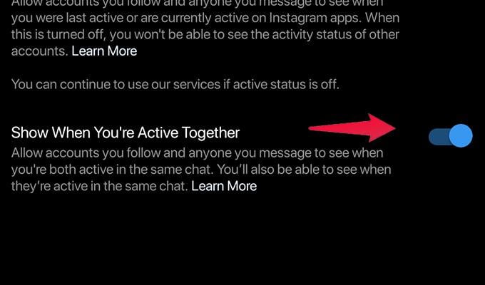 Instagram Active Status