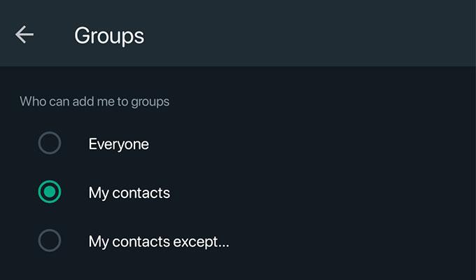 WhatsApp Group Settings