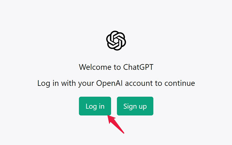 openai login page