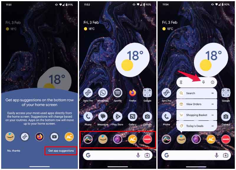 Pixel 7 features app suggestions