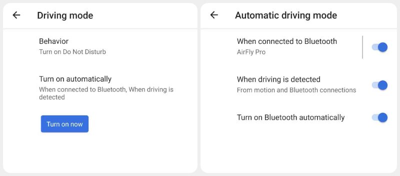 automatic driving mode on pixel