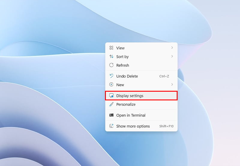 desktop context menu