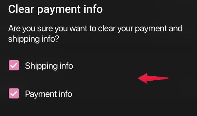 Clear Telegram Payment Info