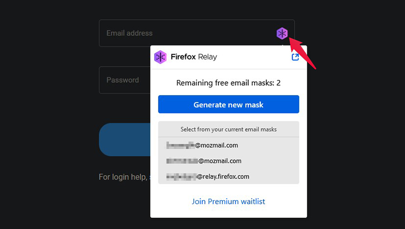 Firefox features: relay