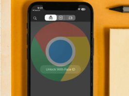 Lock Chrome with Face ID iPhone