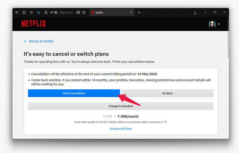 Cutting the Cord  Effortlessly Cancel Your Netflix Subscription on Phone and Web - 12