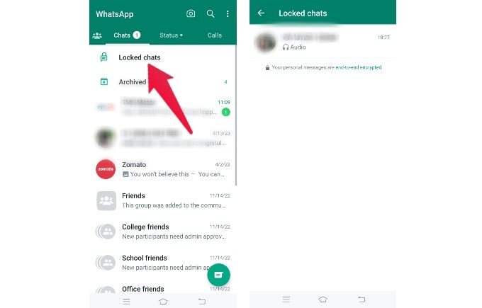 Access Locked Chats WhatsApp Android
