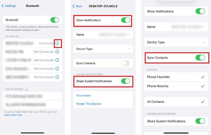 Enable Permissions to Sync Data iPhone