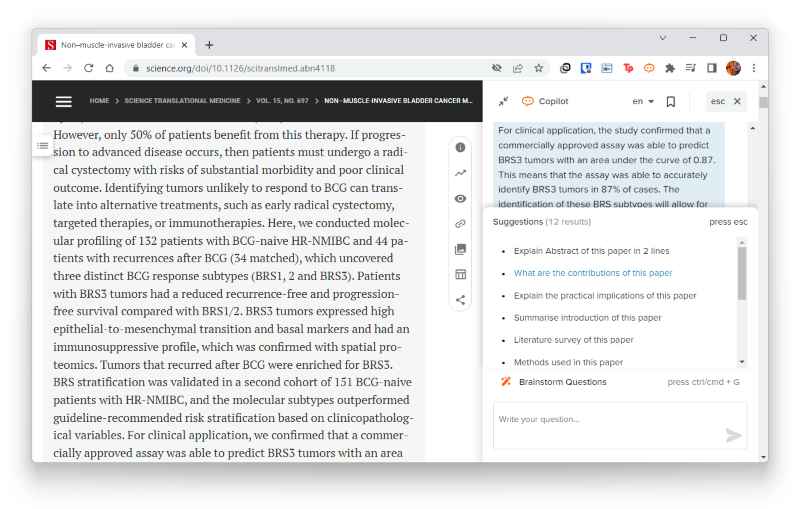 SciSpace Copilot extension
