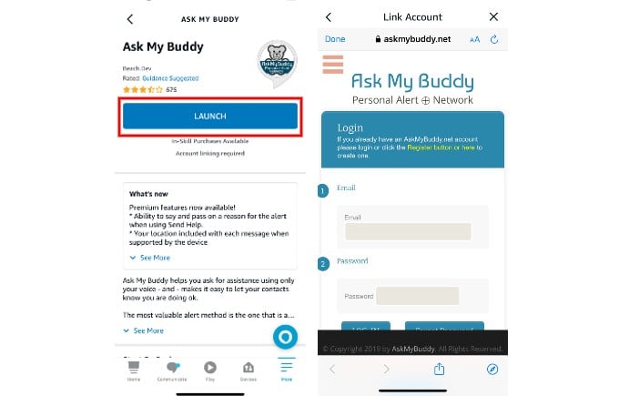 Ask My Buddy Alexa Skill iPhone