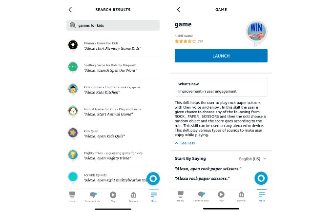 Games Alexa Skill iPhone